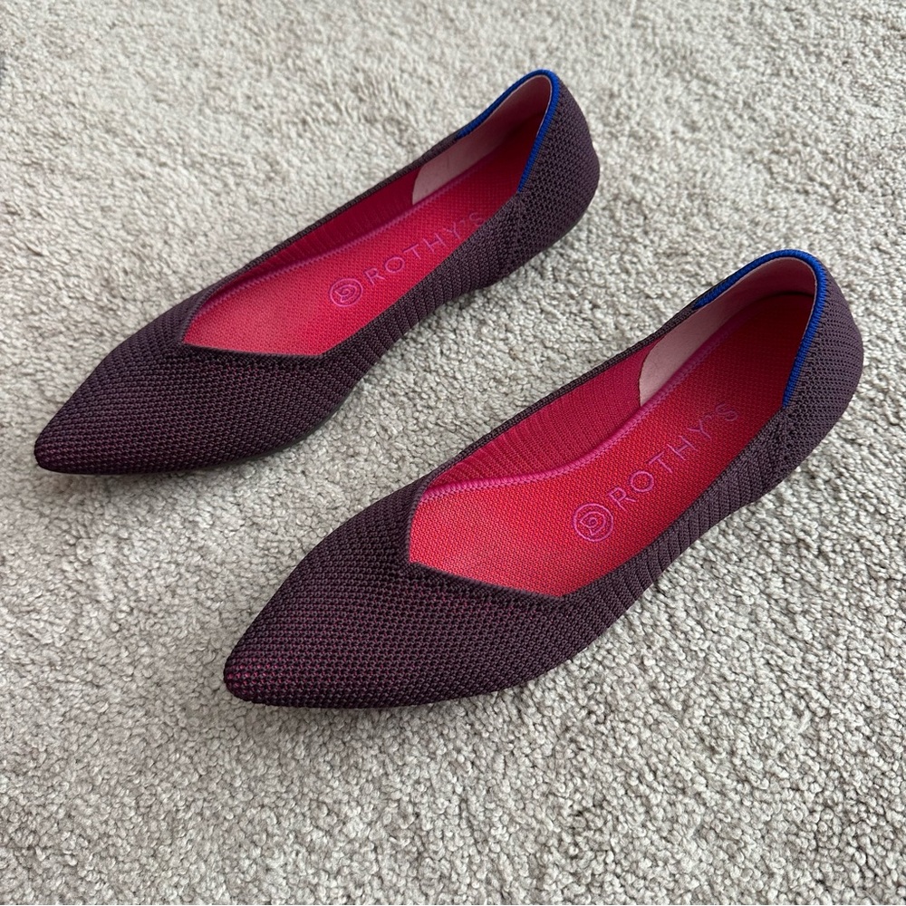 Rothy's Purple The Point Flat Size 8.5